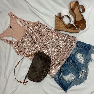 Sequins Racer back tank